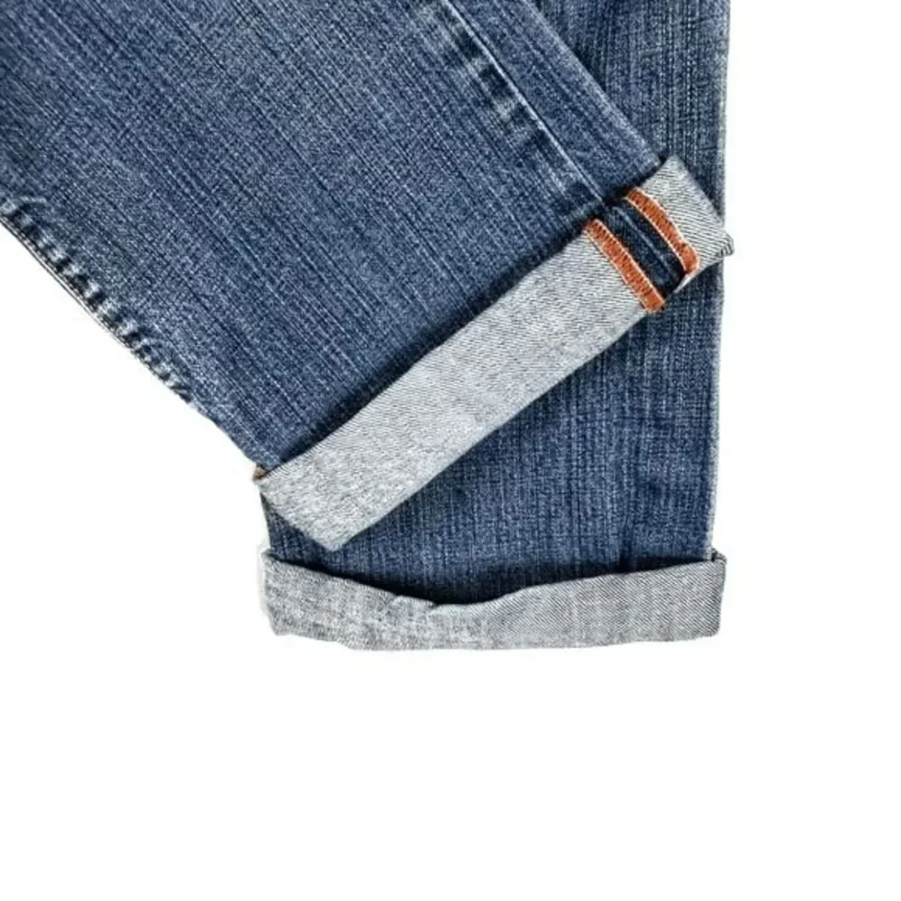 Paper Denim & Cloth Women's Medium Wash Low Rise Freighter Cropped Jeans Size 25